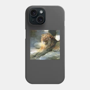 lion painting (leo art, lion king) Phone Case