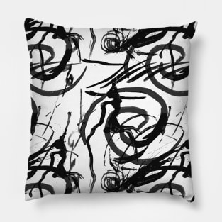 Monochrome abstract pattern Pillow