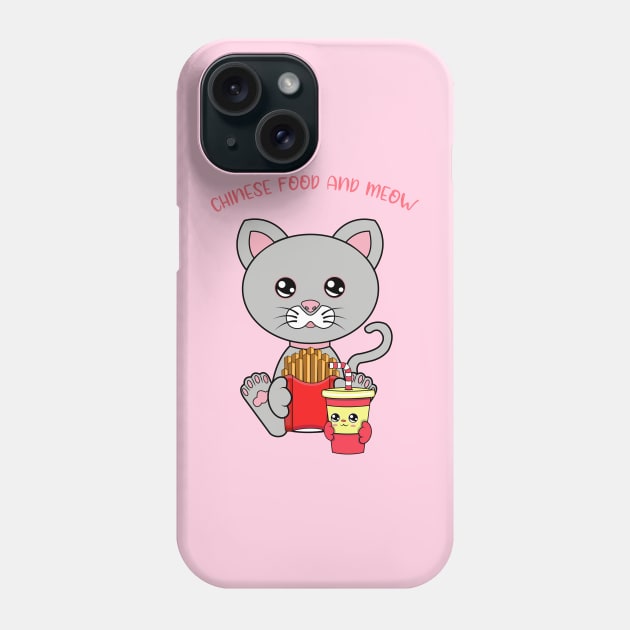 All I Need is fries and cats, fries and cats Phone Case by JS ARTE