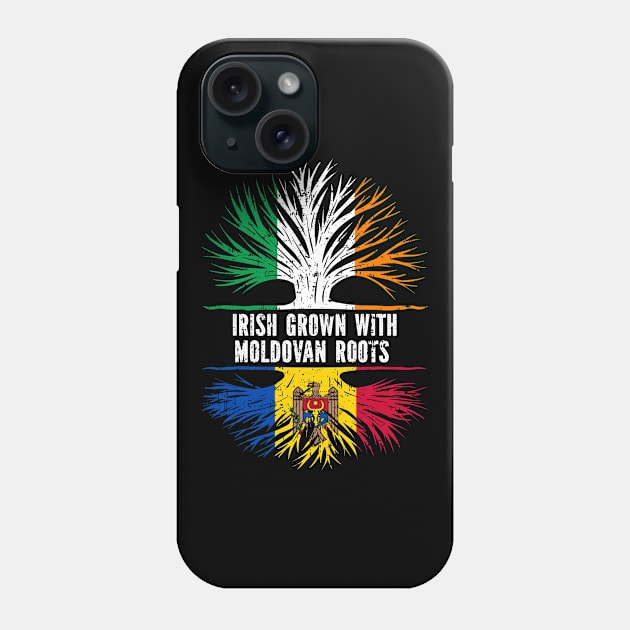 Irish Grown With Moldovan Roots Ireland Flag Phone Case by silvercoin