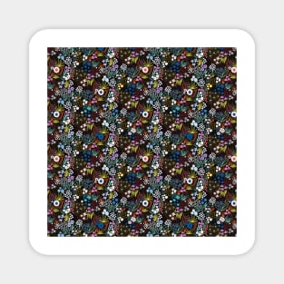 Flower Meadow Black Large Scale Magnet