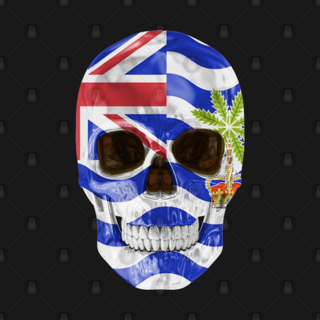 British Indian Ocean Territory Flag Skull - Gift for Biot With Roots From British Indian Ocean Territory by Country Flags