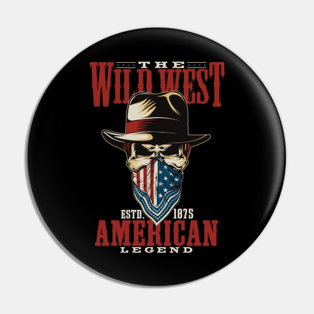 Wild west american legend - Cowboy Pin by Teefold