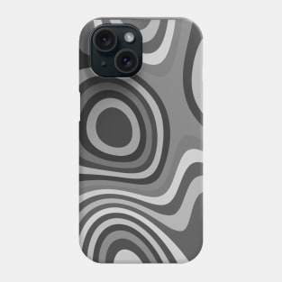 Grey & Funky Abstract Fluid Pattern Design Phone Case