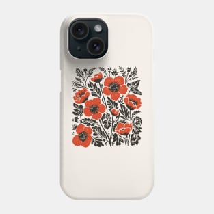 Lino Cut Flowers Phone Case