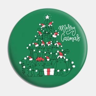 Meowy Christmas Pin