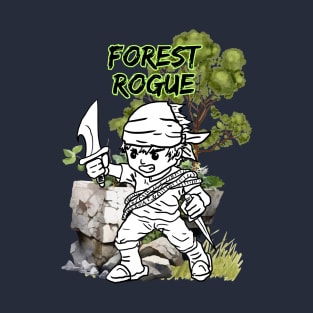 Forest Rogue Thief Bandit Raider Assassin DnD fantasy character T-Shirt