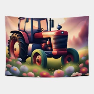 Just a boy who loves tractors Tapestry