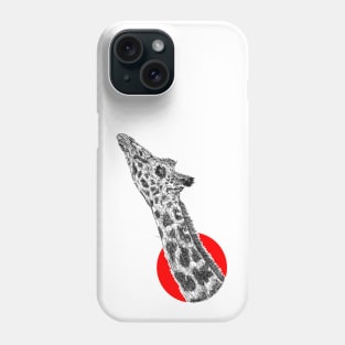 Giraffe draw with scribble art style Phone Case