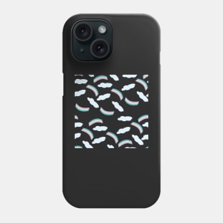 Rainbow and Clouds soft colors pattern Phone Case