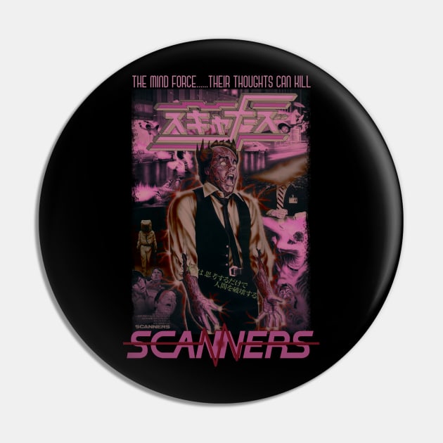 Scanners, Classic Horror (Version 3) Pin by The Dark Vestiary