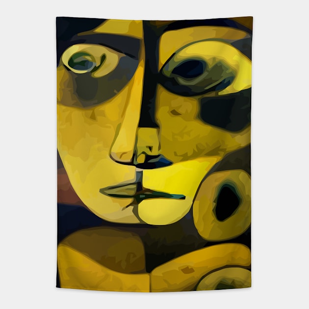 Cubic Face Tapestry by Bespired