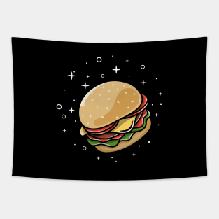 burger with sparkling stars Tapestry