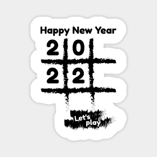 happy new year tic tac toe game Magnet