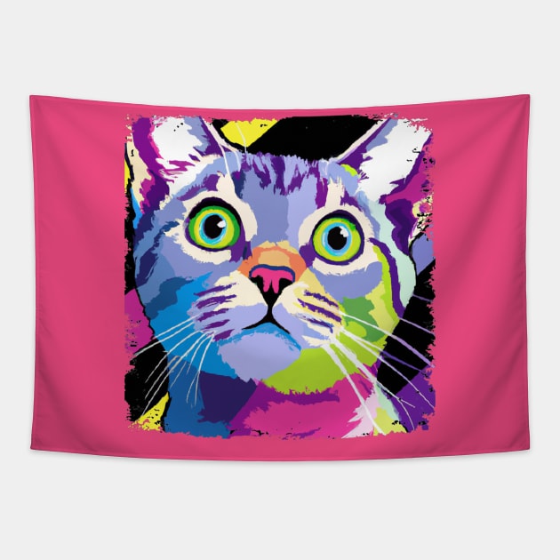 Pixie-bob Pop Art - Cat Lover Gift Tapestry by PawPopArt