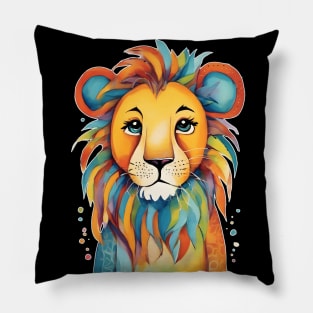 Colorful Lion for Kids Pillow