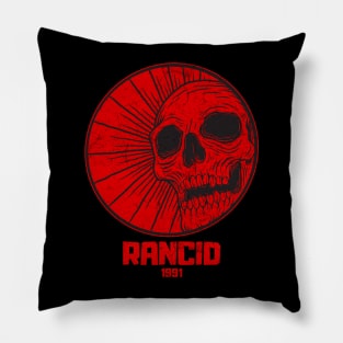 Skull red rancid vintage vibes Pillow