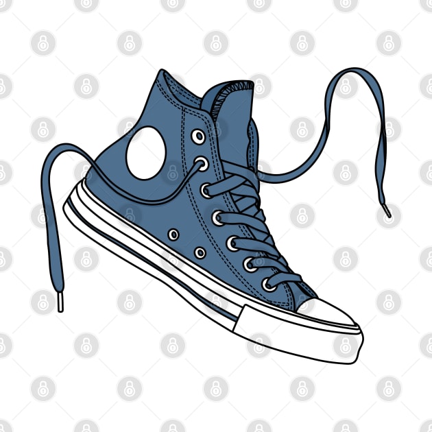 Cool blue high tops by MickeyEdwards