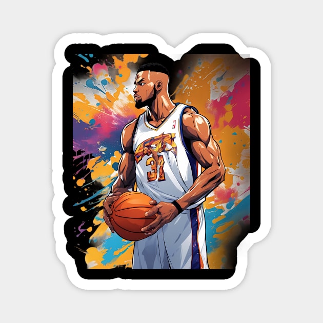 basketball ball Magnet by animegirlnft
