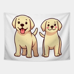 two Yellow Labrador Retriever Tapestry