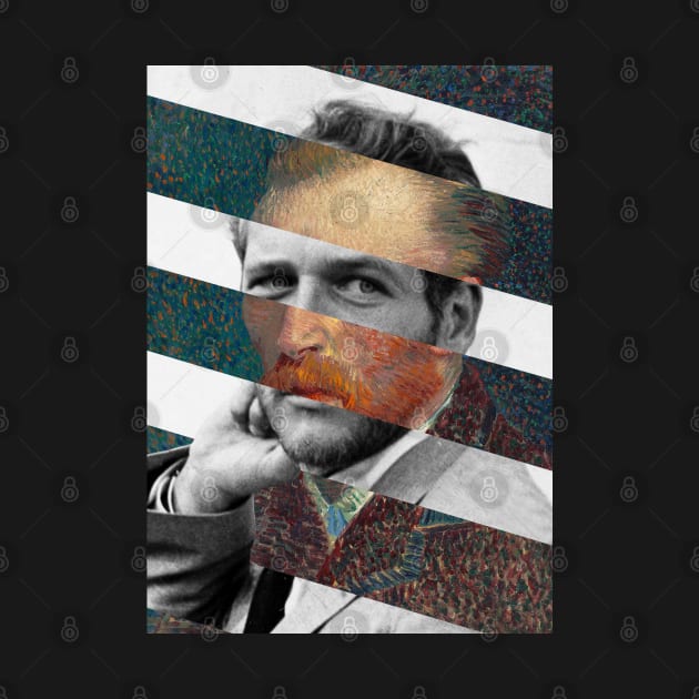 Van Gogh Self Portrait and Paul Newman by luigi-tarini