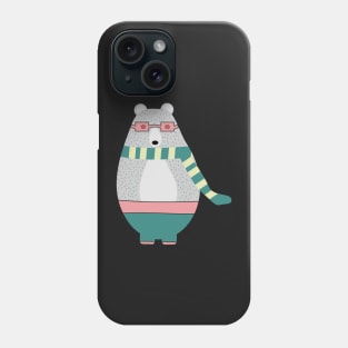 Cute bear in snow Phone Case