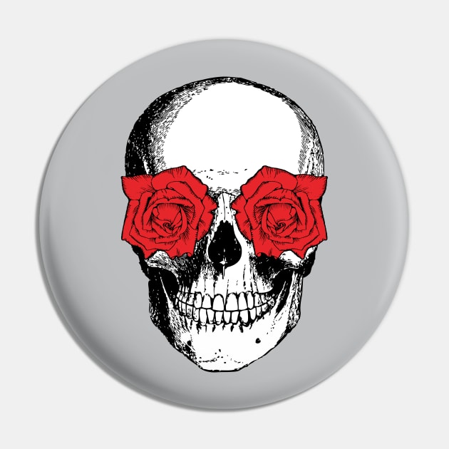 Skull and Roses | Skull and Flowers | Skulls and Skeletons | Vintage Skulls | Red Roses | Pin by Eclectic At Heart