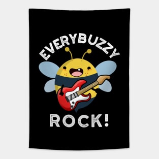 Every Buzzy Rock Funny Music Bee Pun Tapestry