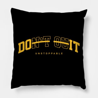 unstoppable series - yellow print Pillow