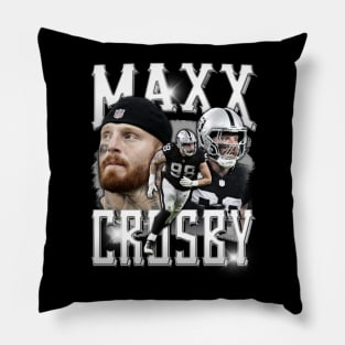 VINTAGE FOOTBALL MAXX CROSBY BOOTLEG Pillow