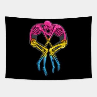 Pansexual Flag Skeleton Love Tapestry