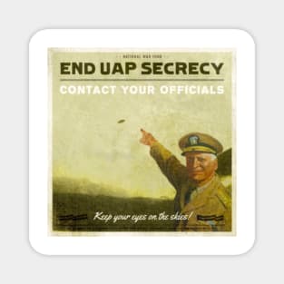 End UAP Secrecy - Contact Your Officials - Retro 'General' Variant Magnet