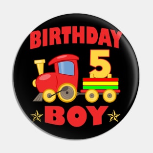 Kids Boys 5th Birthday Pin