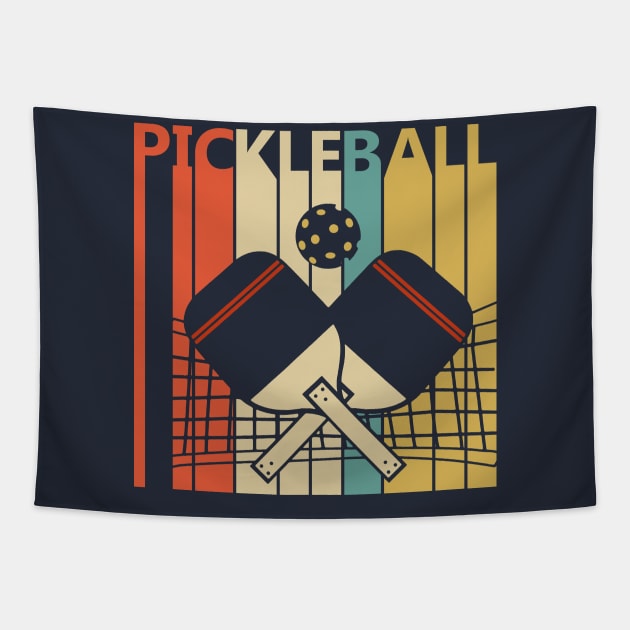 Vintage Retro Pickleball Tapestry by GWENT