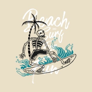 Surfing Skeleton Beach Surf  | California Hawaii Hip T-Shirt