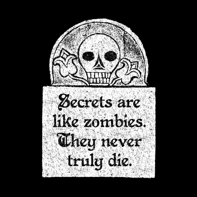 Secrets Are Like Zombies, Wednesday Addams Quote by MotiviTees