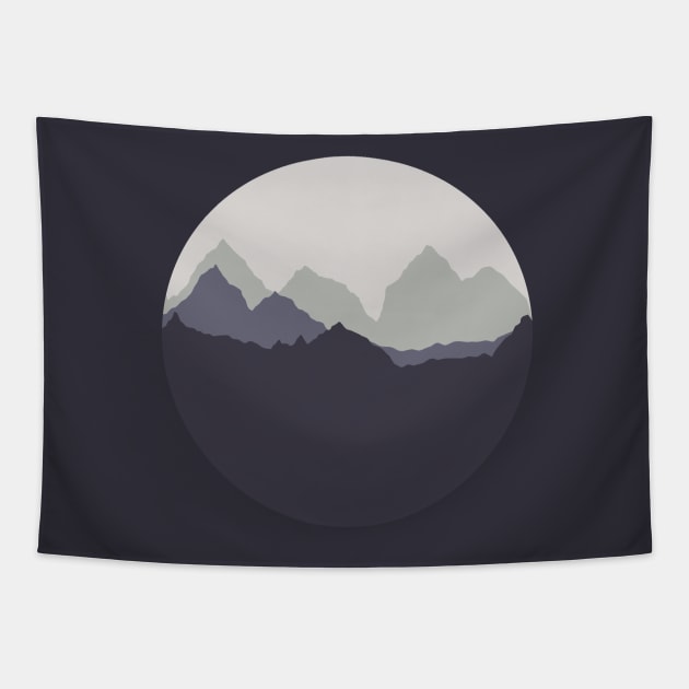 Mountains Tapestry by elyinspira