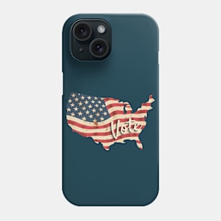 Vote - USA Flag Vintage Phone Case