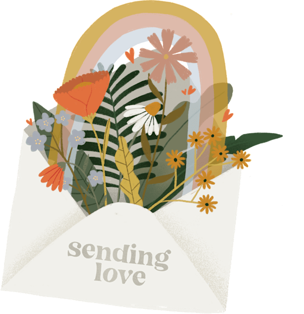 Sending love Kids T-Shirt by meganmcnulty