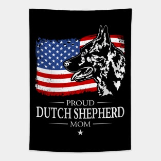 Dutch Shepherd Mom American Flag patriotic dog Tapestry