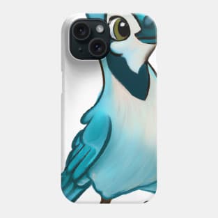 Cute Blue Jay Drawing Phone Case