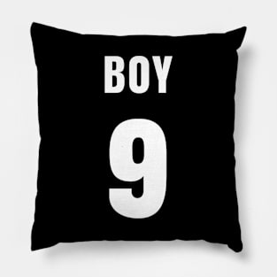 BOY NUMBER 9 FRONT-PRINT Pillow