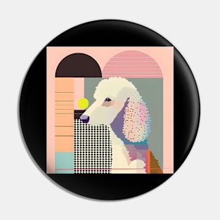 Retro Bedlington Terrier: Pastel Pup Revival Pin