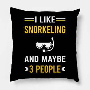 3 People Snorkeling Snorkelling Snorkel Snorkeler Pillow