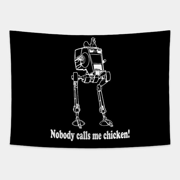 Nobody calls me chicken Tapestry by Wyld Bore Creative