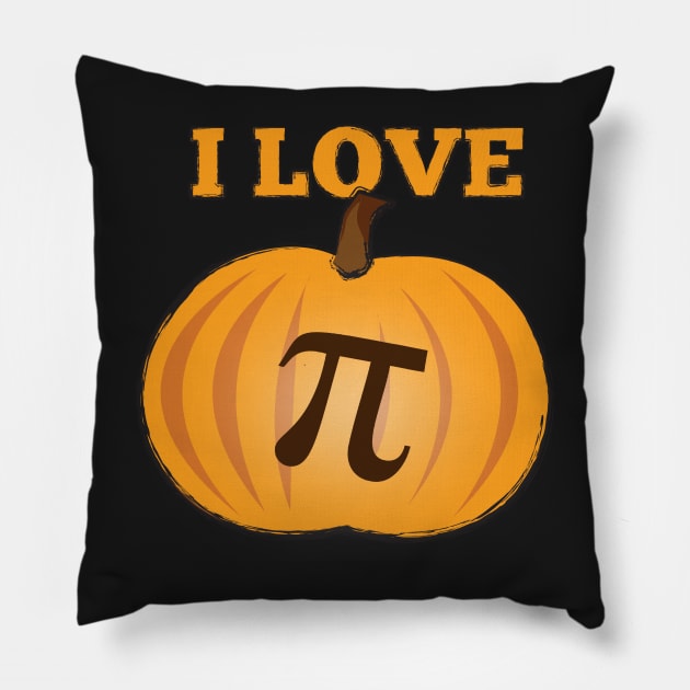 I Love Pumpkin Pi Pillow by NerdShizzle