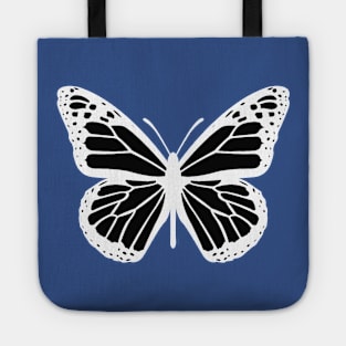 black and white butterfly 1 Tote