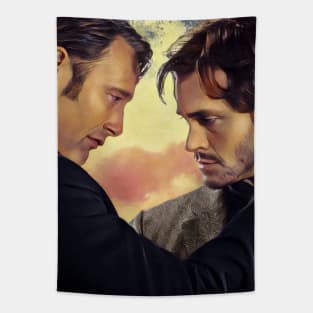 Hannibal and Will Hannigram Sunset Tapestry