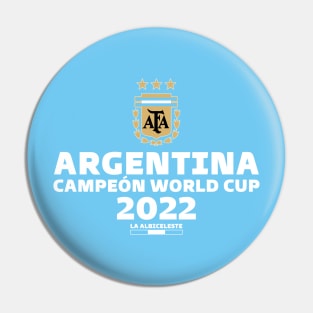 Argentina Campeon World Cup 2022 Pin