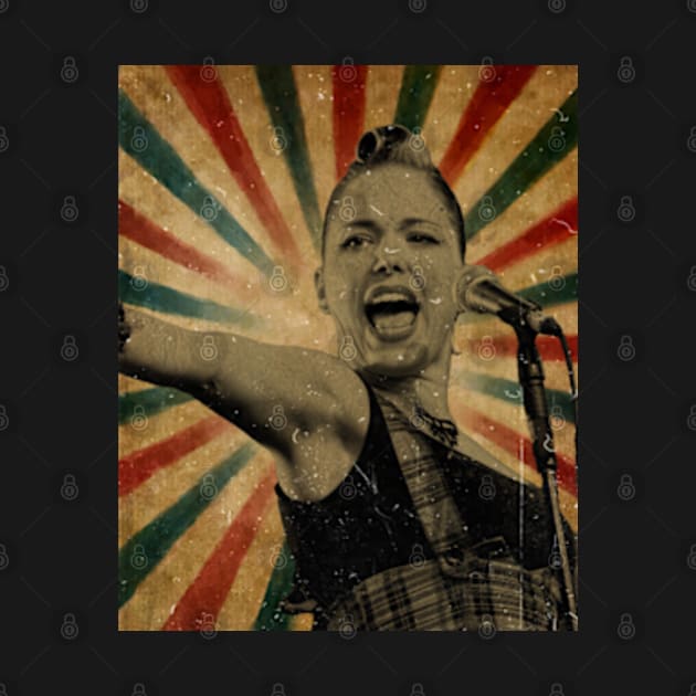 Photo Vintage Retro Look Fan Design - Imelda May by Janji Joni